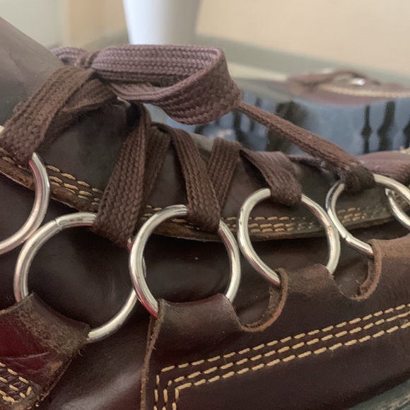 VINTAGE GBX CHUNKY SOLE RING LACE BOOTS - Picture 9 of 13